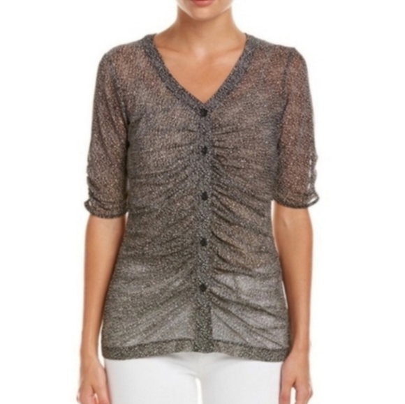 CABI Women's Sheer Button-down Blouse - Picture 1 of 6